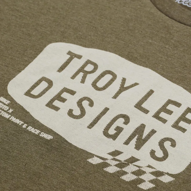 Troy Lee Signature Stamp Short Sleeve tech Tee in Stamp Olive Heather-1