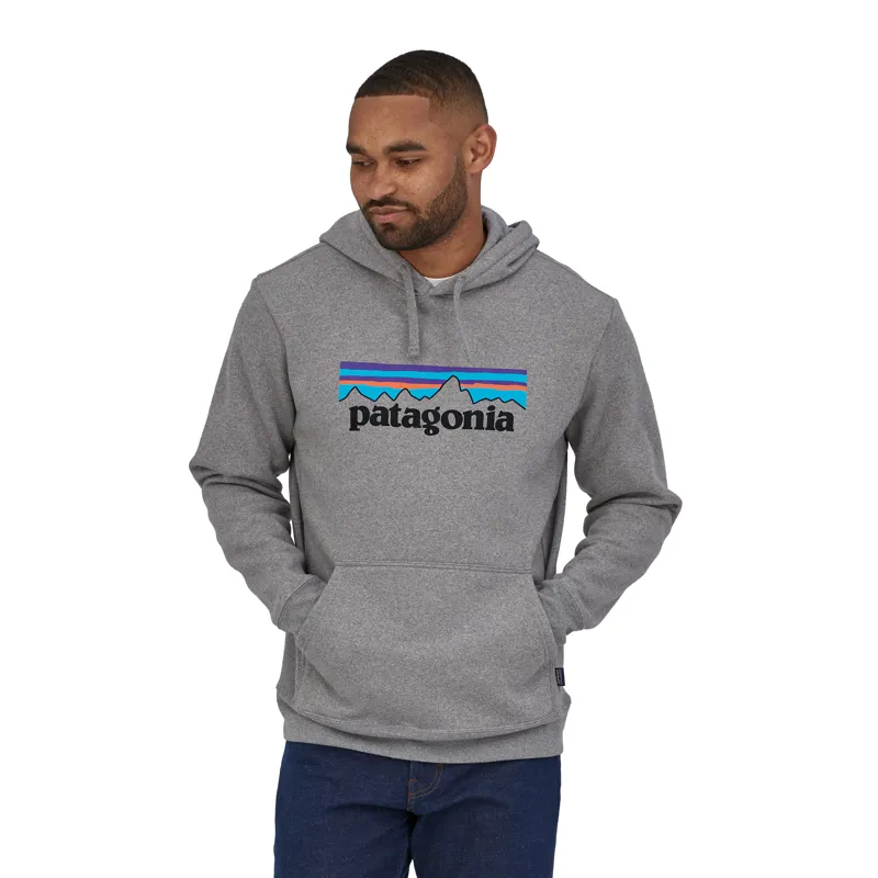 Patagonia P-6 Logo Uprisal Hoody in Gravel Heather