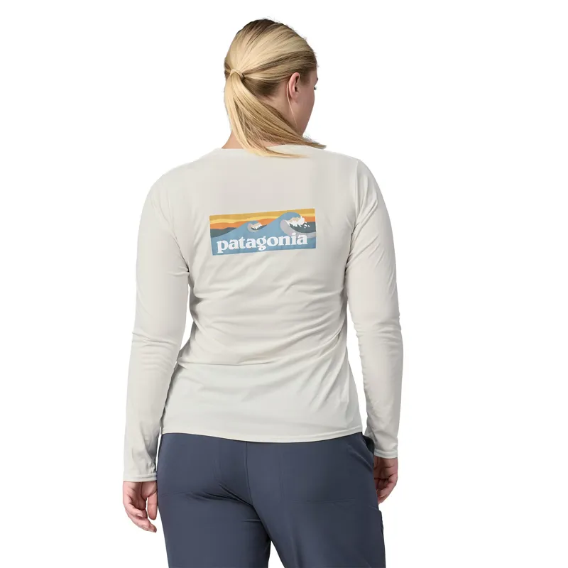 Patagonia Women's Long Sleeve Capilene Cool Daily Waters Jersey White -1