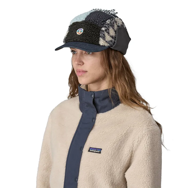 Patagonia Range Earflap Unisex Fleece Cap in Natural Pattern