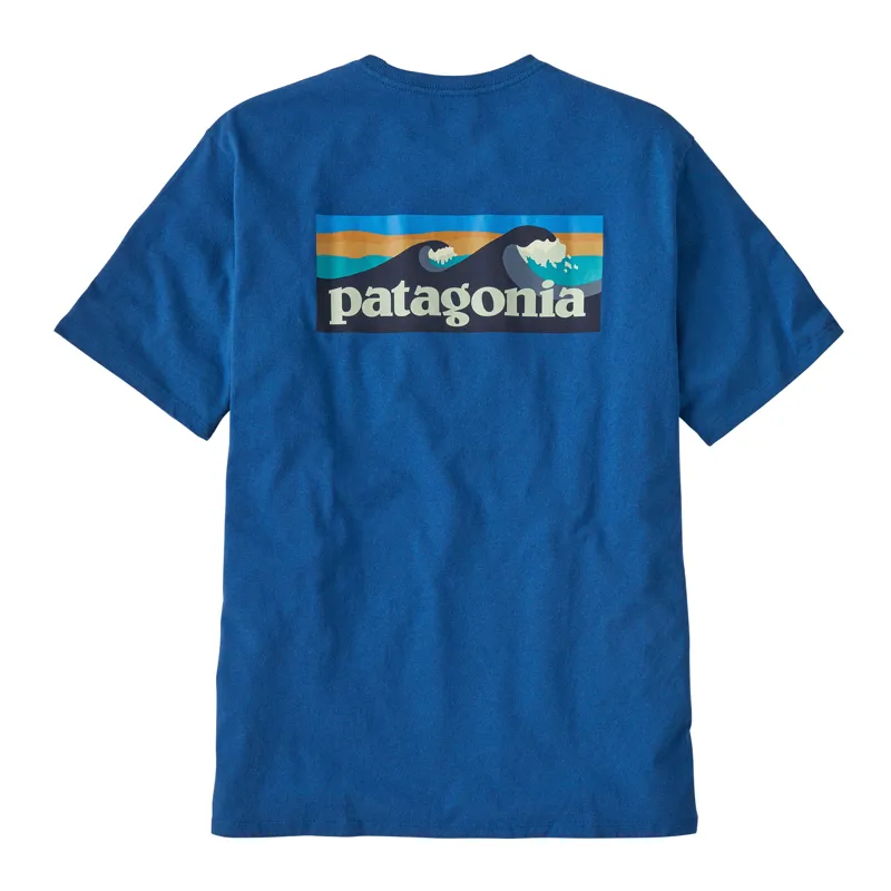 Patagonia Boardshort Logo Pocket Responsibili-Tee in Endless Blue