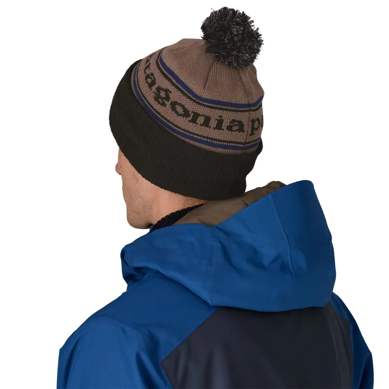Patagonia Powder Town Beanie in Park Stripe Marlow Brown-1