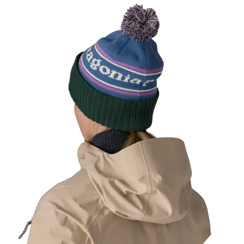 Patagonia Powder Town Beanie in Park Stripe Barnacle Blue-1