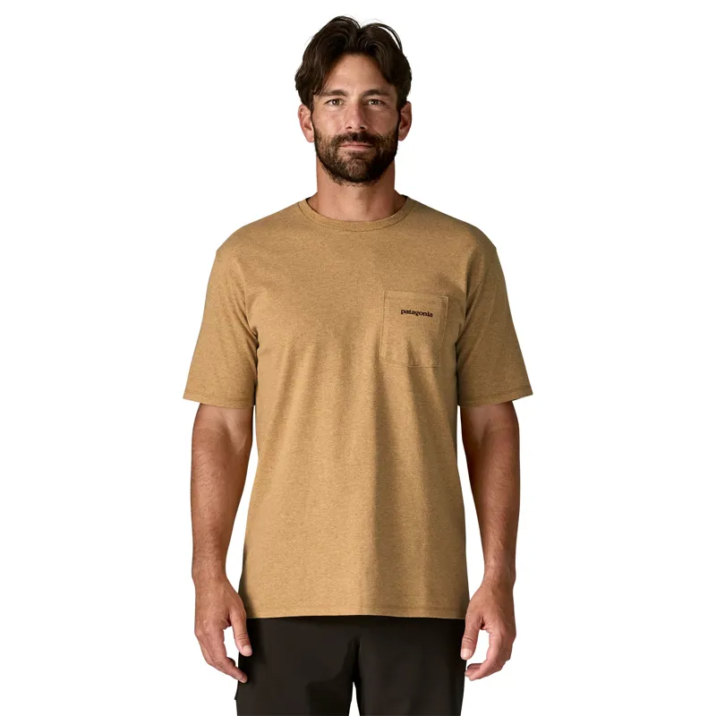 Patagonia Boardshort Logo Pocket Responsibili-Tee in Talon Gold