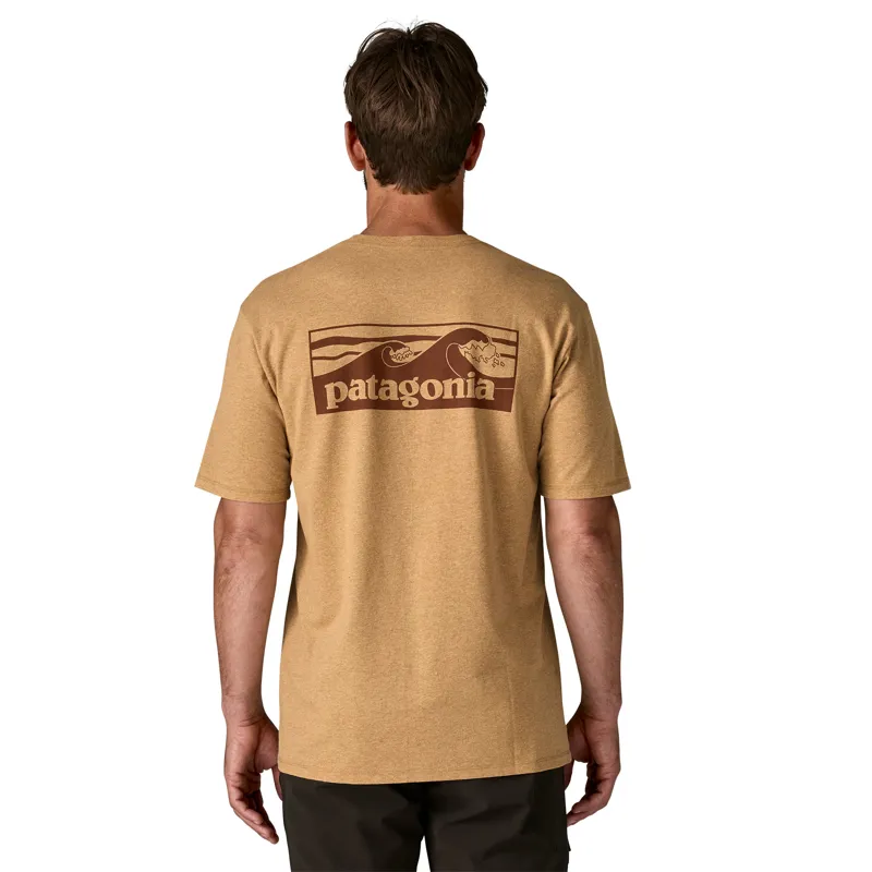 Patagonia Boardshort Logo Pocket Responsibili-Tee in Talon Gold-1