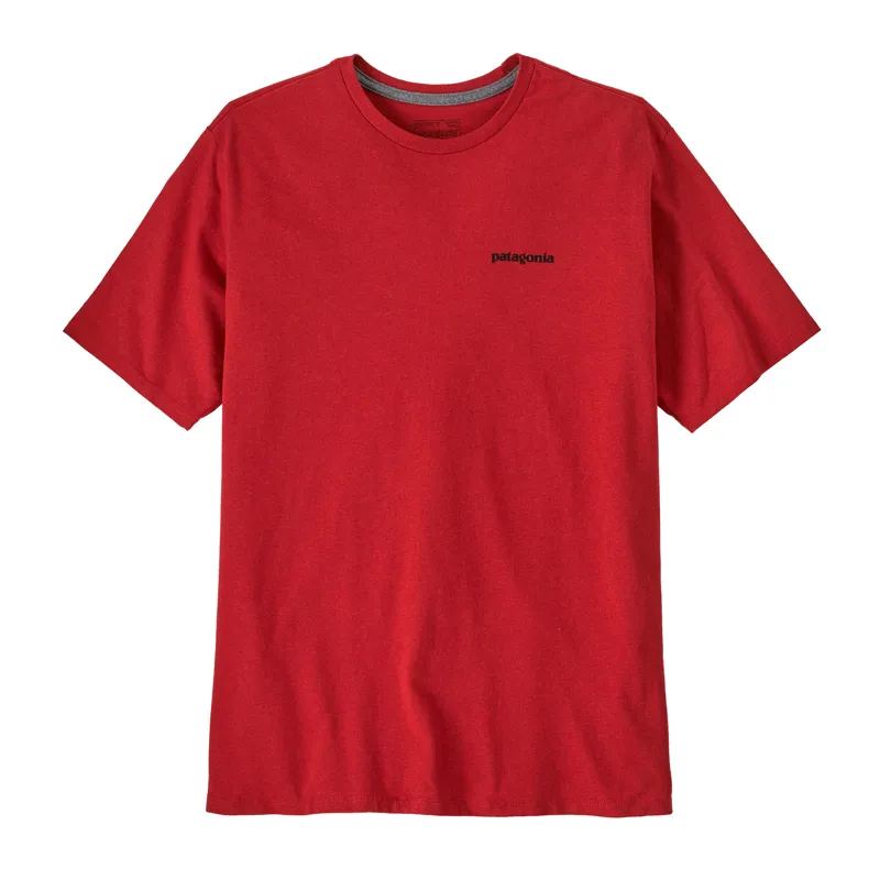 Patagonia P-6 Logo Short Sleeve Responsibili-Tee in Amanita Red-2