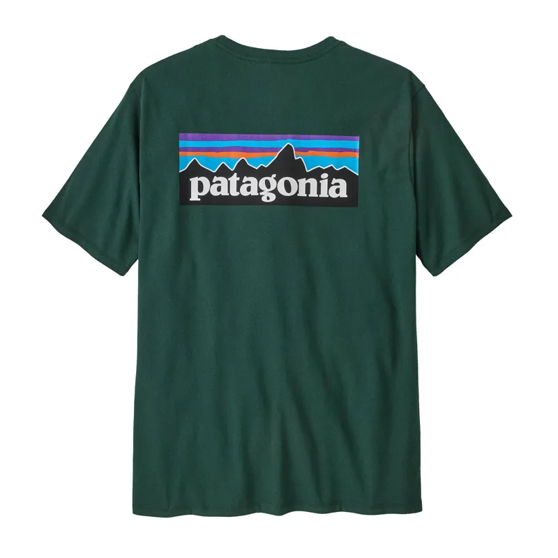 Patagonia P-6 Logo Short Sleeve Responsibili-Tee in Cascade Green-1