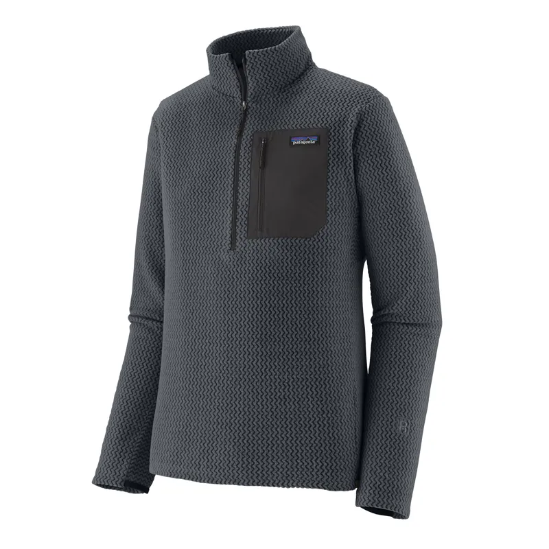 Patagonia R1 Air Fleece Zip-Neck in Smolder Blue-3