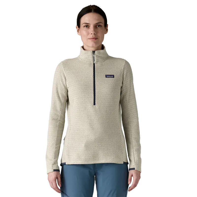 Patagonia Womens R1 Air Zip Thermal Fleece in Woll White