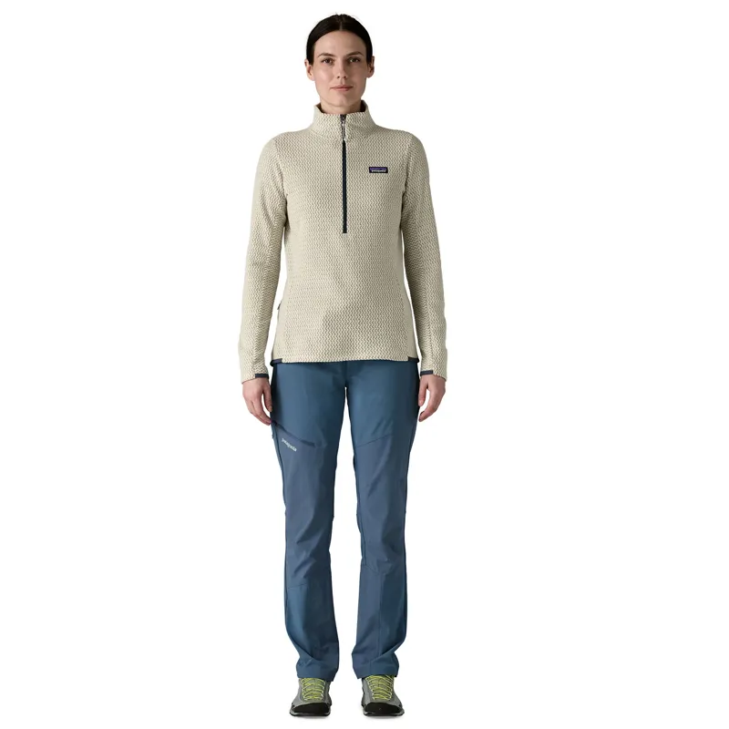 Patagonia Womens R1 Air Zip Thermal Fleece in Woll White-2