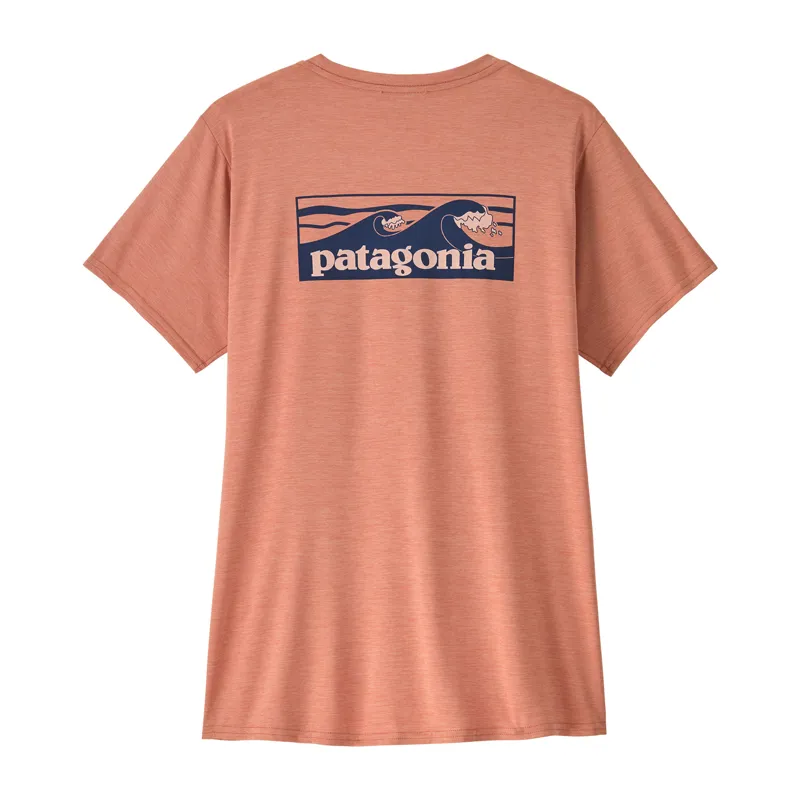 Patagonia Womens Capilene Cool Daily Graphic Jersey in Moment Pink-2