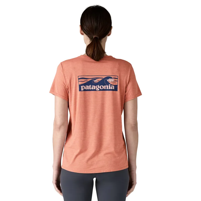 Patagonia Womens Capilene Cool Daily Graphic Jersey in Moment Pink-1