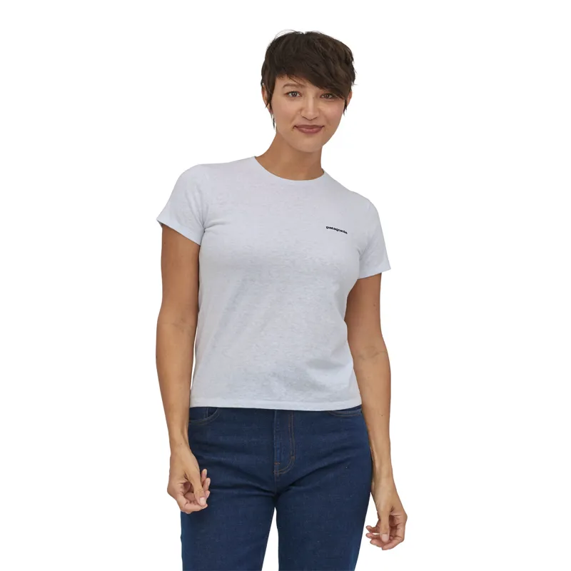 Patagonia Women's P-6 Logo Responsibili-Tee in White-4