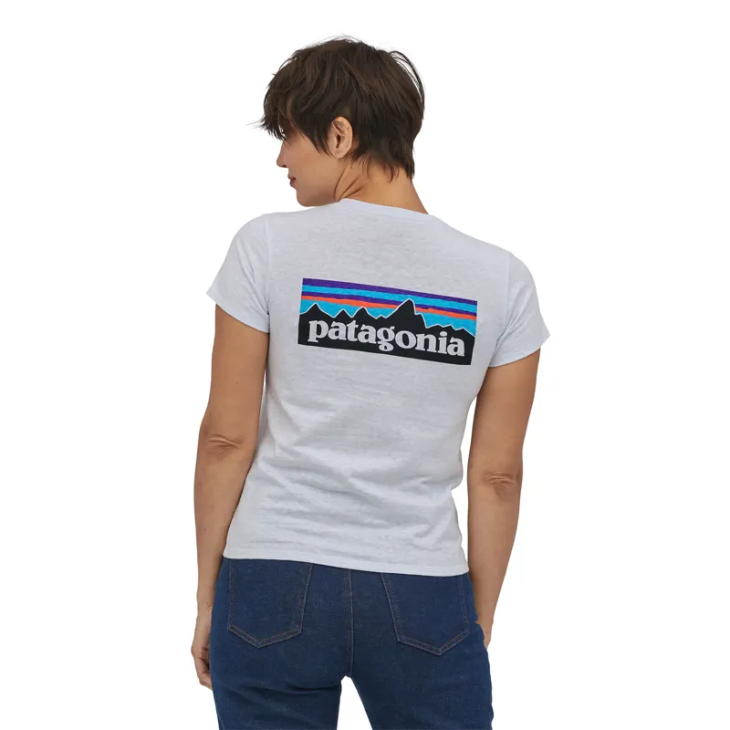Patagonia Women's P-6 Logo Responsibili-Tee in White-5