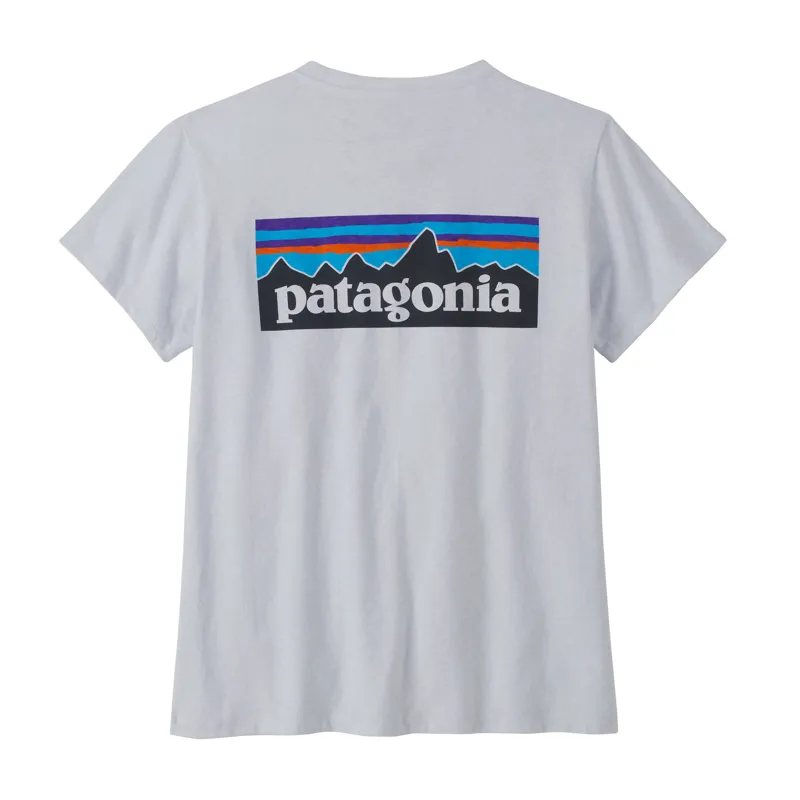 Patagonia Women's P-6 Logo Responsibili-Tee in White-6