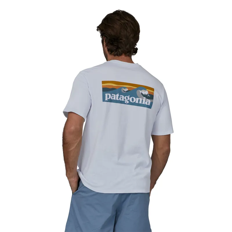 Patagonia Boardshort Logo Pocket Responsibili-Tee in White