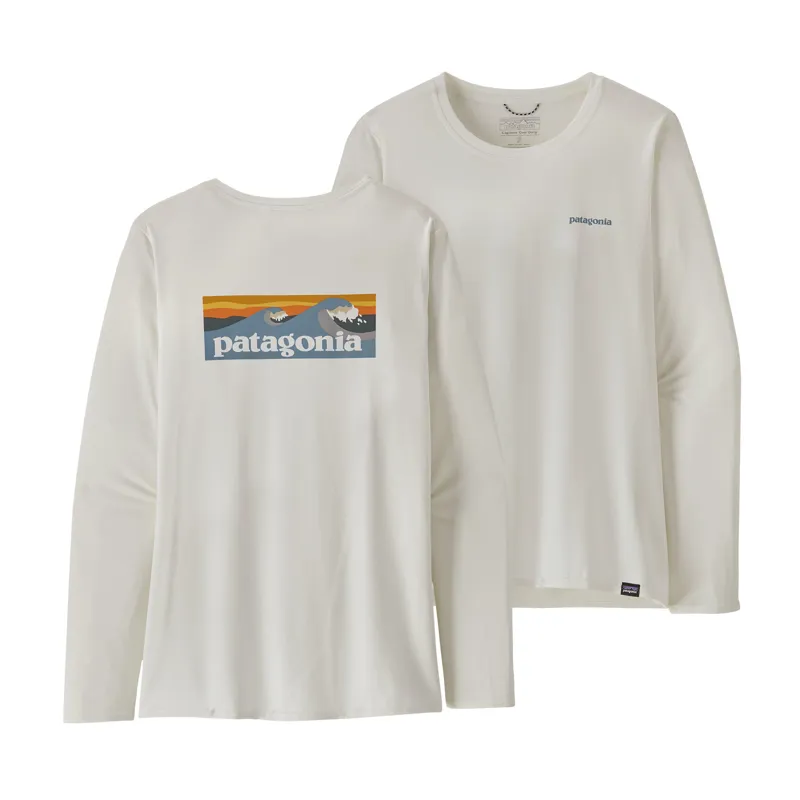 Patagonia Women's Long Sleeve Capilene Cool Daily Waters Jersey White -5