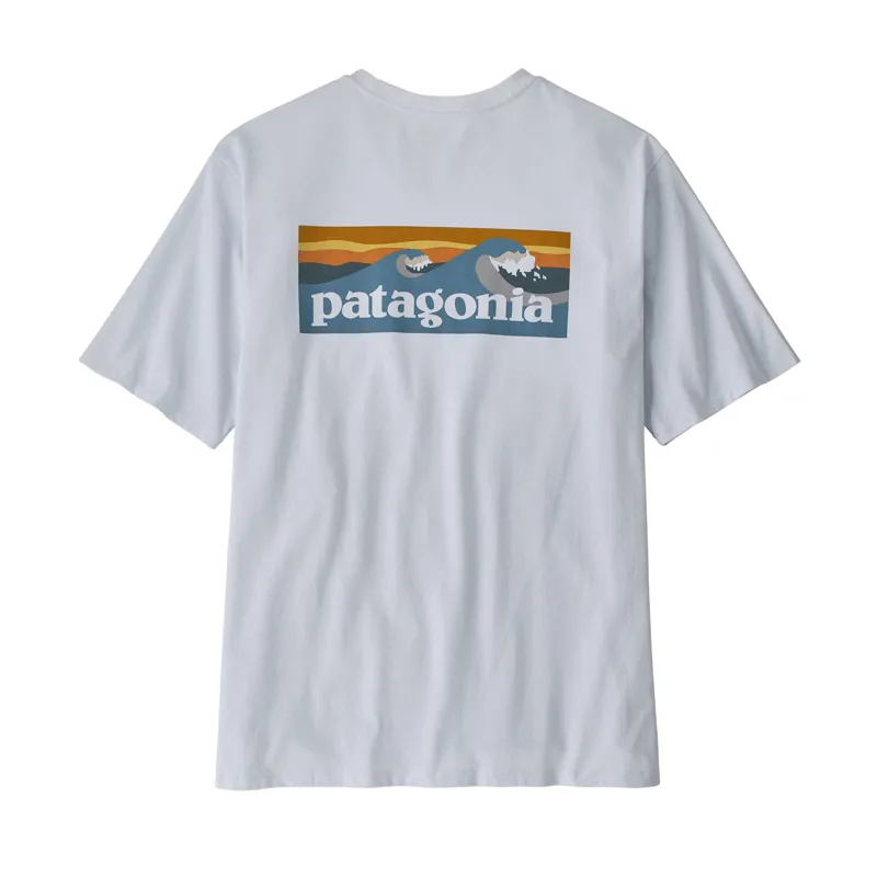Patagonia Boardshort Logo Pocket Responsibili-Tee in White-4