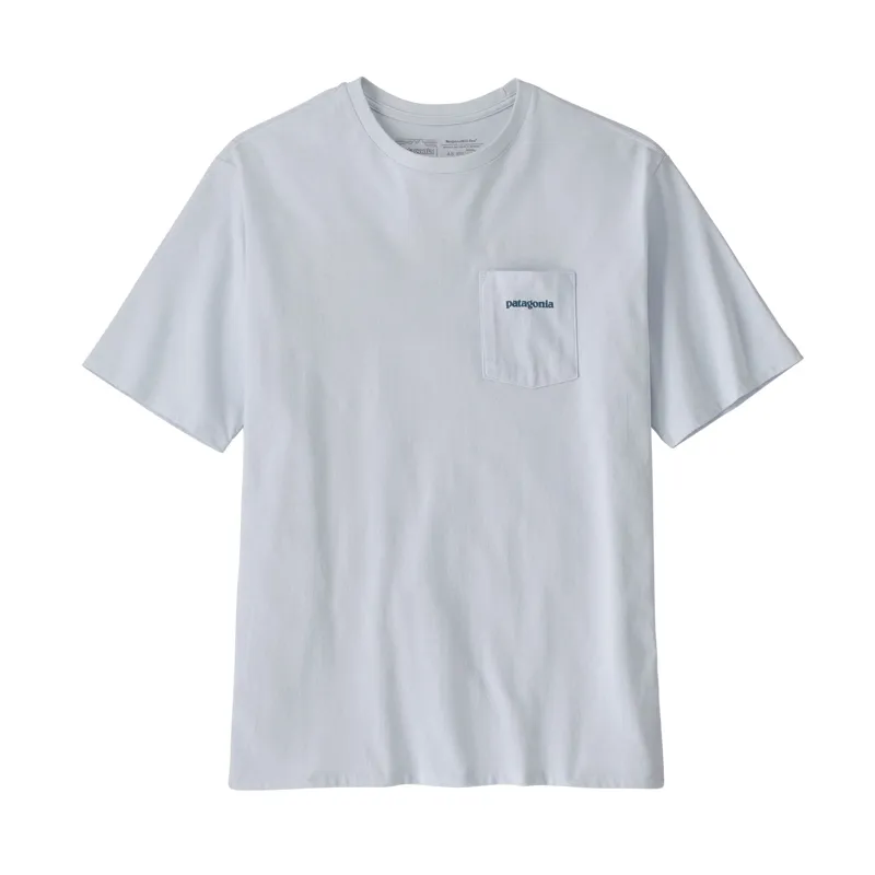Patagonia Boardshort Logo Pocket Responsibili-Tee in White-2