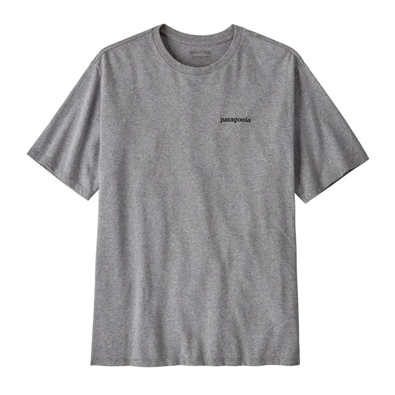 Patagonia P-6 Logo Casual Responsibili-Tee in Gravel Heather-4