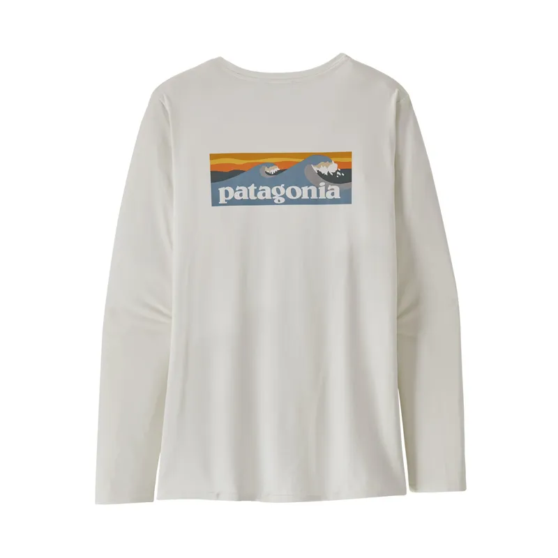 Patagonia Women's Long Sleeve Capilene Cool Daily Waters Jersey White -3