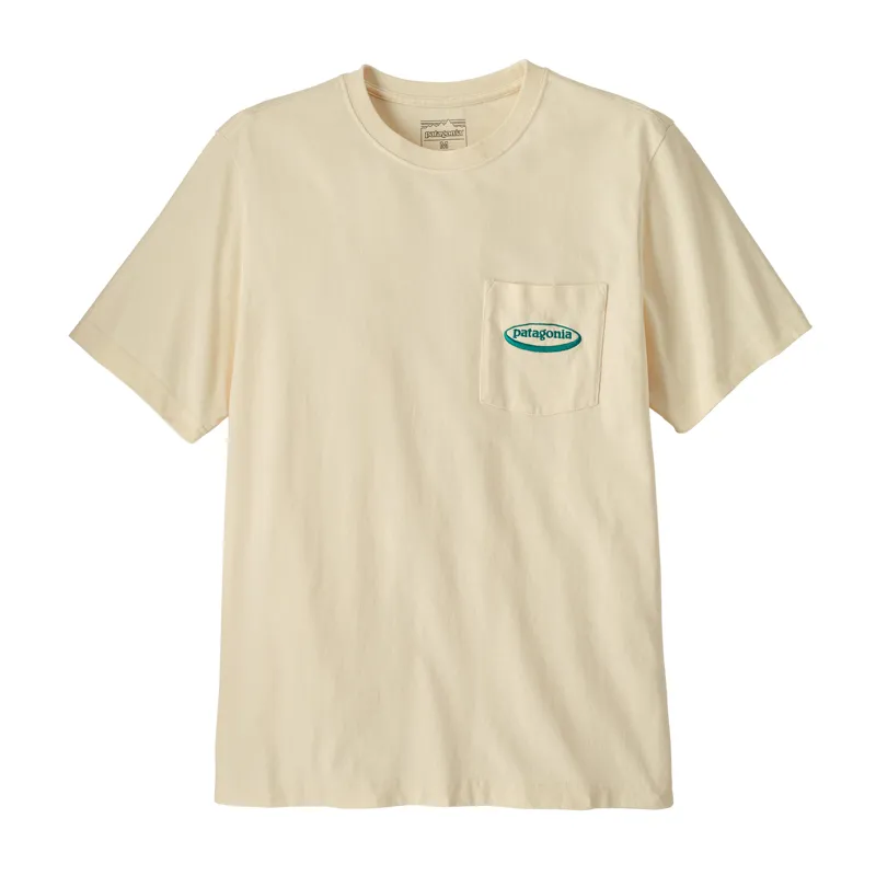 Patagonia Midweight '95 Oval Logo Pocket Cotton Tee in Undyed Natural