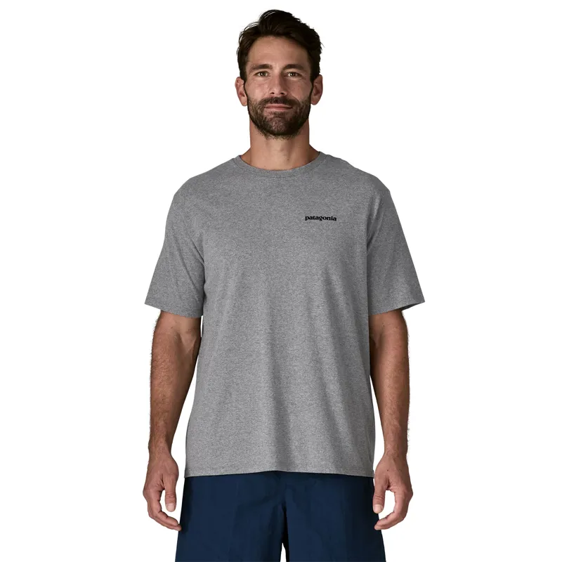 Patagonia P-6 Logo Casual Responsibili-Tee in Gravel Heather-1
