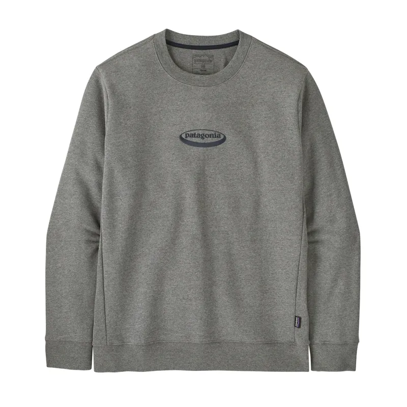 Patagonia '95 Oval Logo Uprisal Crew Sweatshirt in Gravel Heather