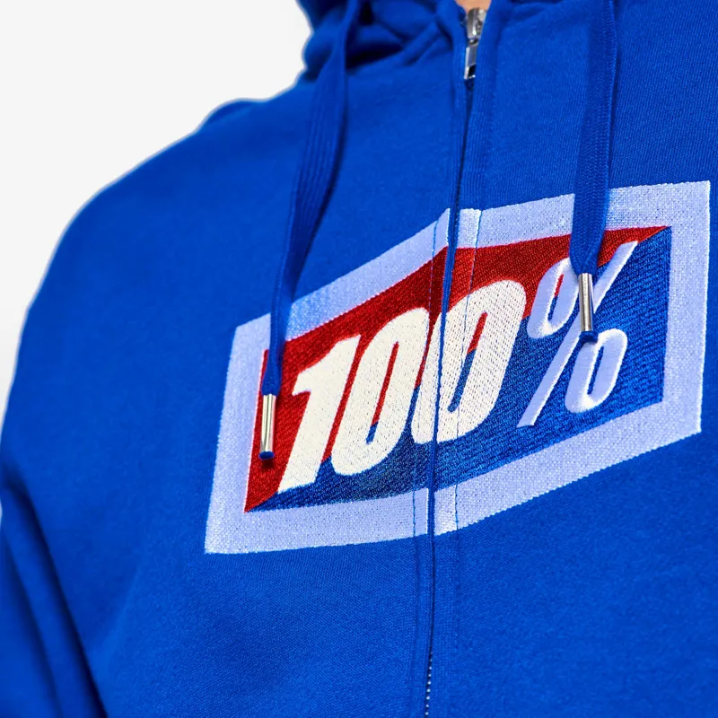 100 Percent Official Zip Hoodie - Royal Blue-2