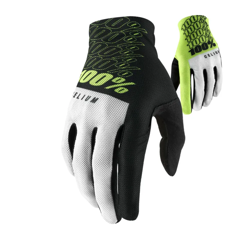 100 Percent Celium MTB Gloves - Fluo Yellow