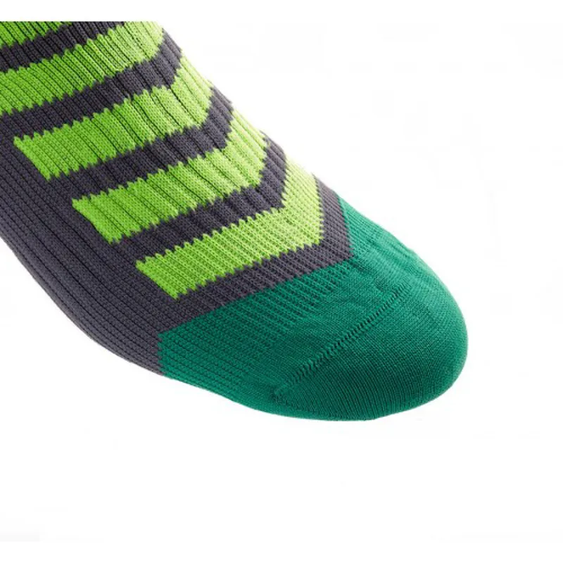 SealSkinz MTB Ankle Sock with Hydrostop - Grey / Green-2