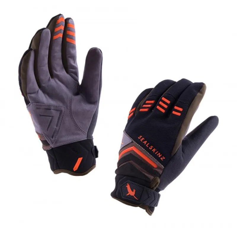 SealSkinz Dragon Eye Glove MTB - Black / Olive Green / Orange
