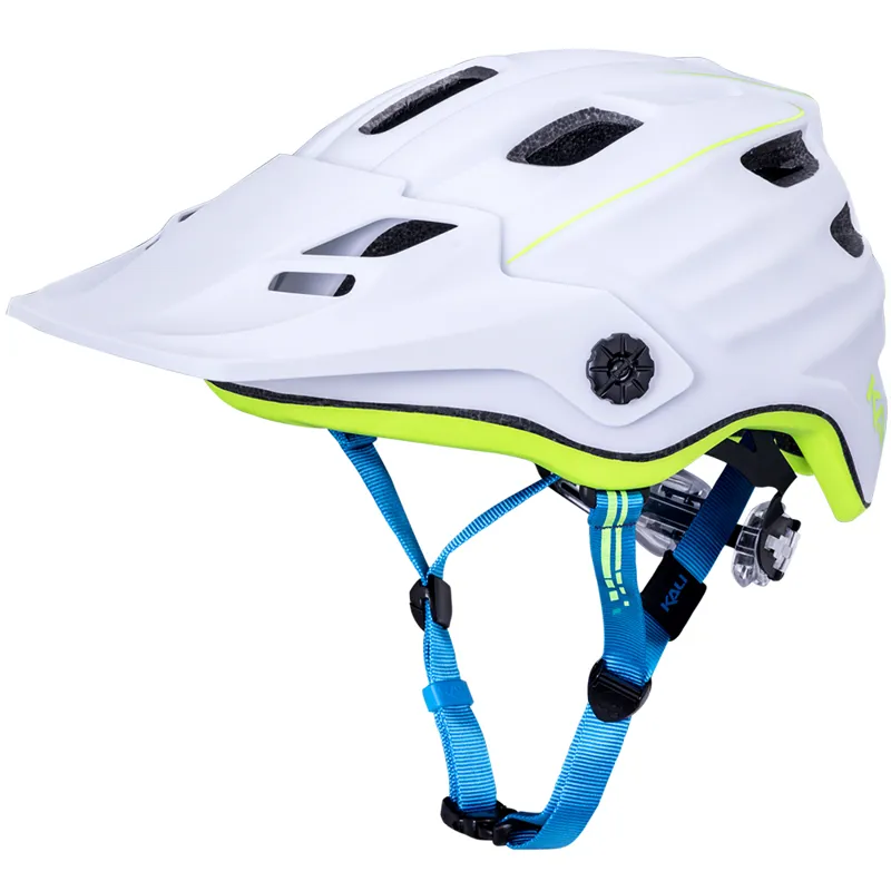 Kali Maya 2.0 Revolt - Enduro Helmet - Matt White and Fluo Yellow