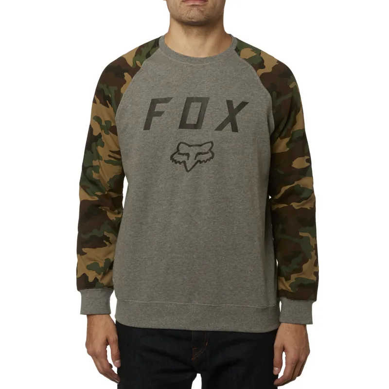 Fox Legacy Crew Fleece - Heather Graphite-1
