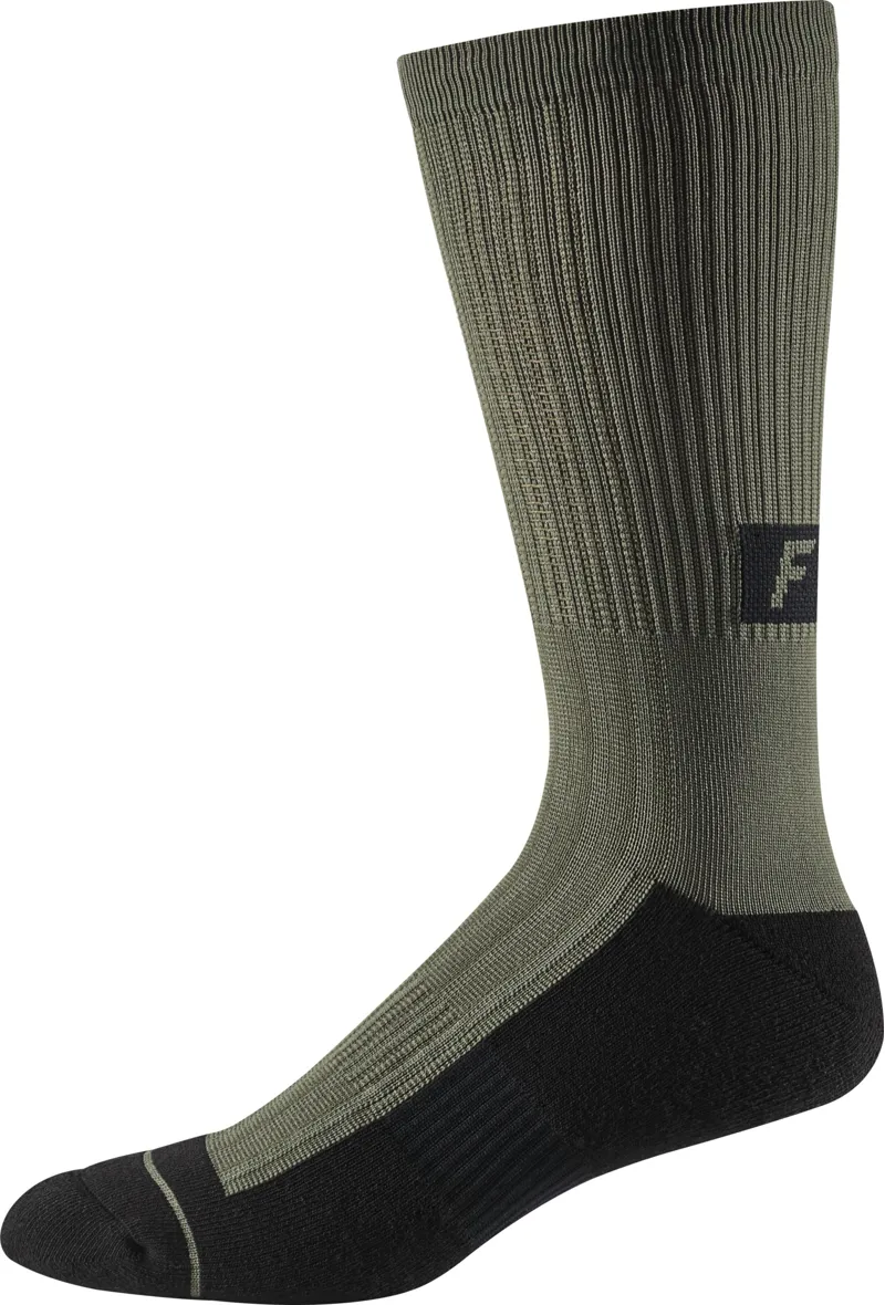 Fox 8 Trail Cushion Sock - Olive Green