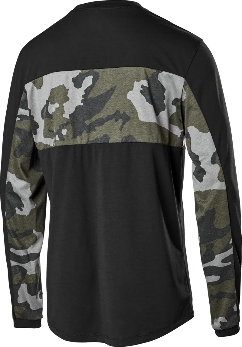 Fox Ranger DriRelease Long Sleeve Foxhead Jersey - Green Camo-1