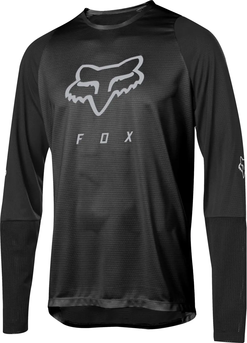 Fox Defend Long Sleeve Foxhead Jersey - Black