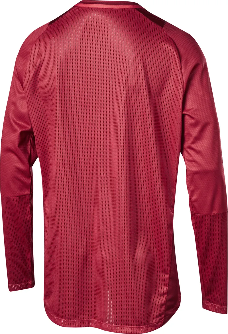 Fox Defend Long Sleeve Foxhead Jersey - Cardinal Red-1