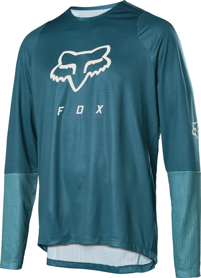 Fox Defend Long Sleeve Foxhead Jersey - Matte Blue
