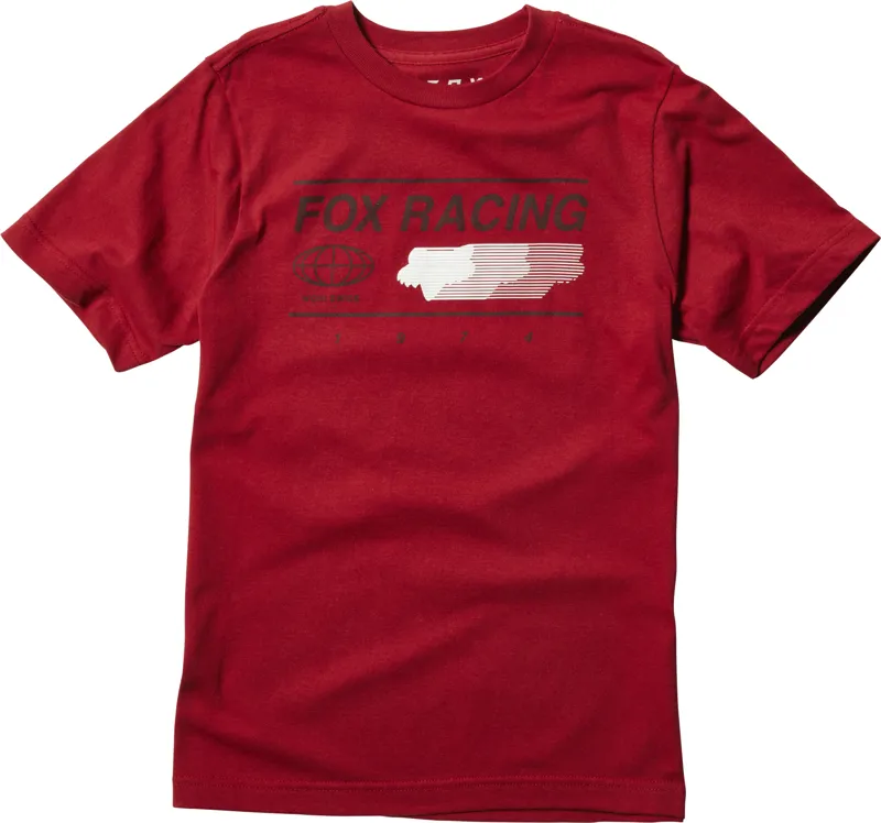 Fox Youth Global Short Sleeve Tee - Cardinal Red