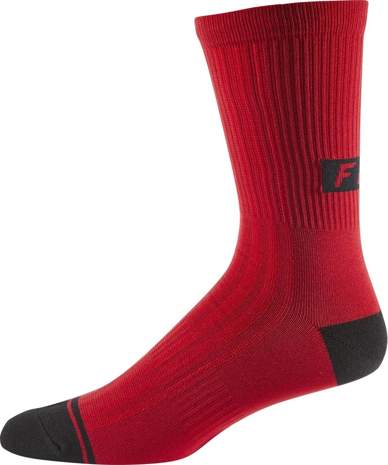 Fox 8 Trail Sock - Cardinal Red - Casual or Riding
