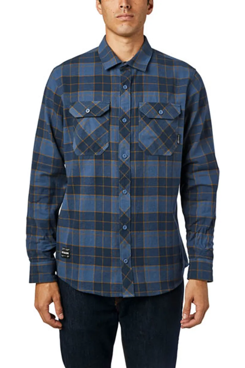 Fox Traildust 2.0 Flannel - Blue/Gold-2
