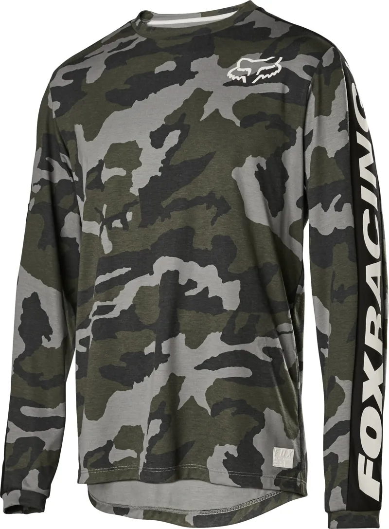Fox Ranger DriRelease Long Sleeve Jersey - Green Camo