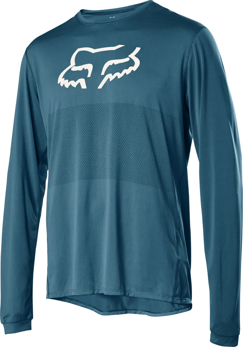 Fox Ranger Long Sleeve Foxhead Jersey - Matte Blue