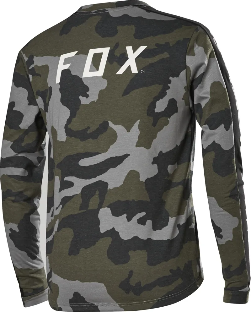 Fox Youth Ranger DriRelease Long Sleeve Jersey - Green Camo-1