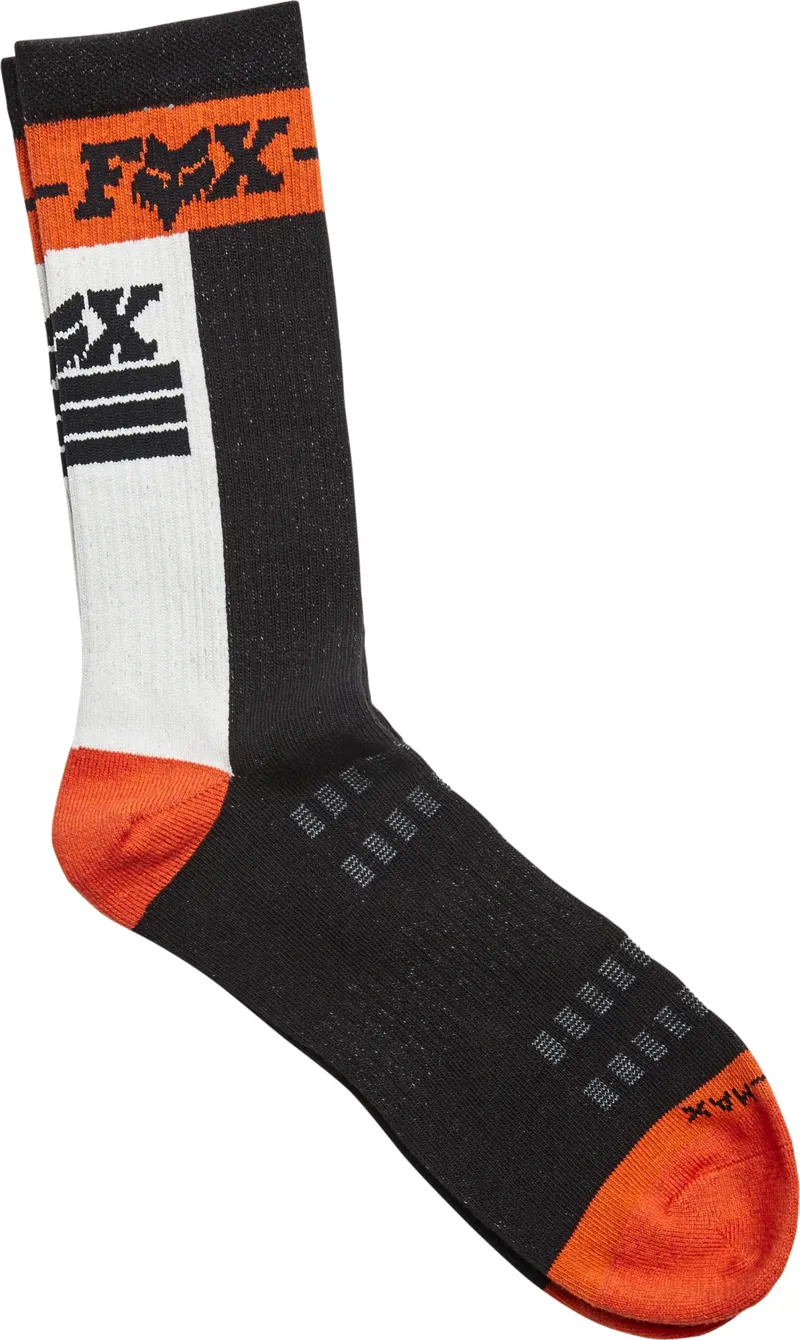 Fox Street Legal Sock - Casual or Riding - Black / Orange