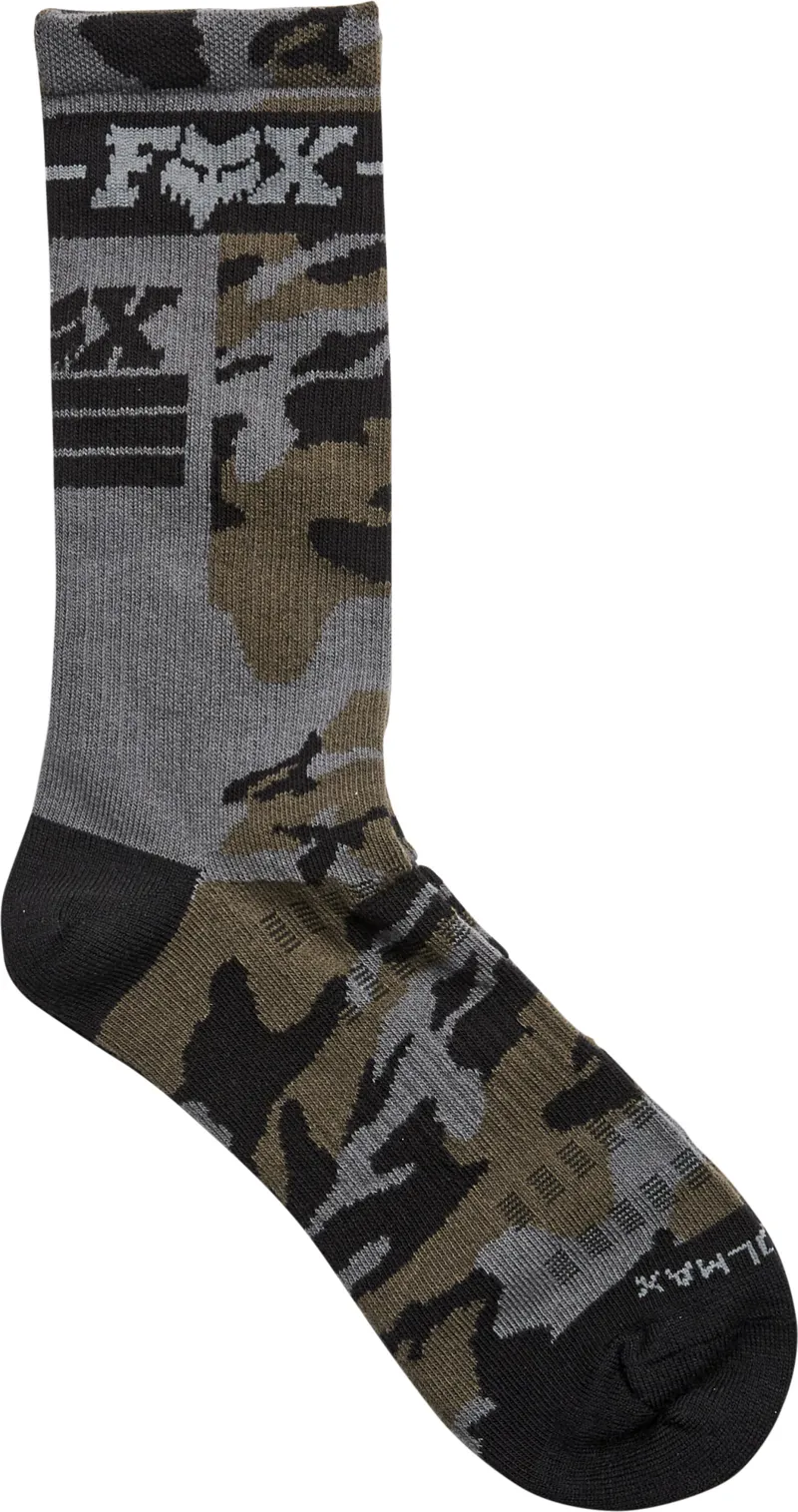 Fox Street Legal Sock - Casual or Riding - Green Camo