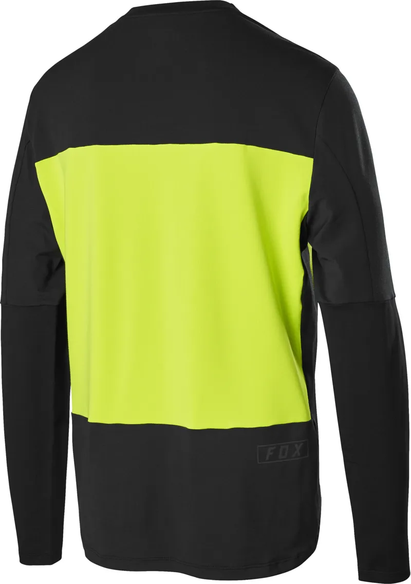 Fox Defend Delta Long Sleeve Lunar Jersey - Day Glo Yellow-1