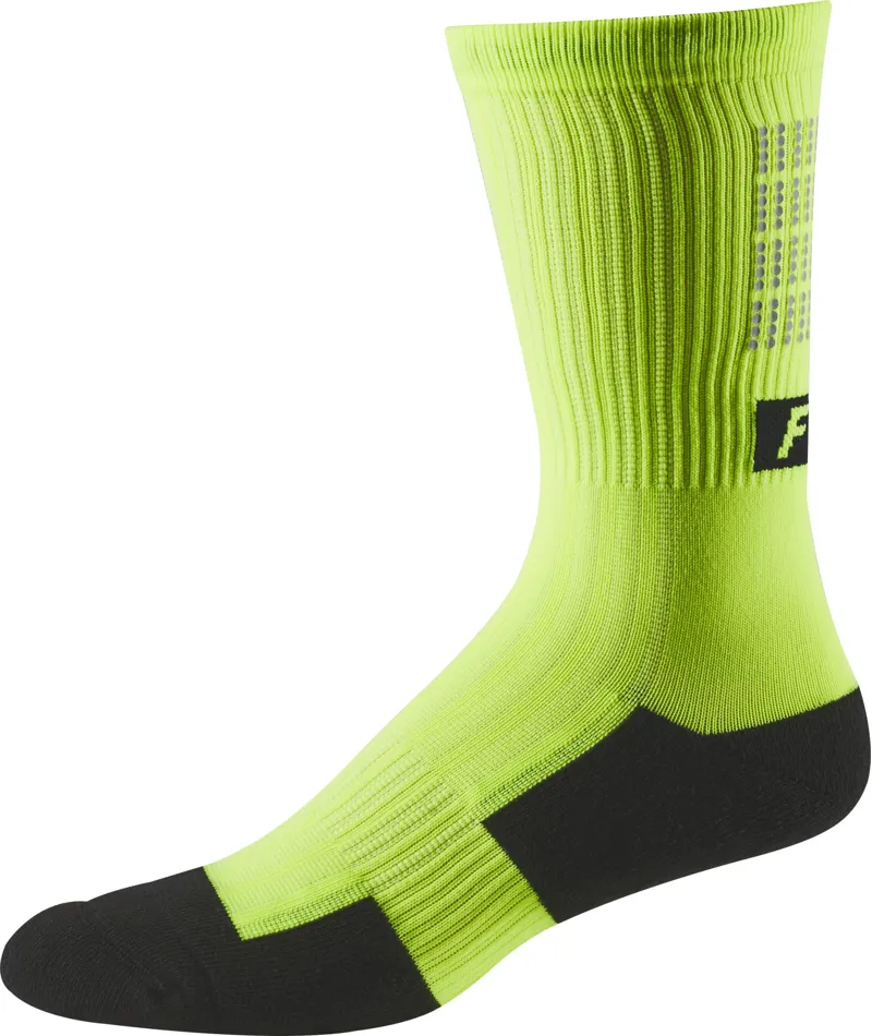 Fox 8 Trail Cushion Lunar Sock - Riding - Day Glo Yellow
