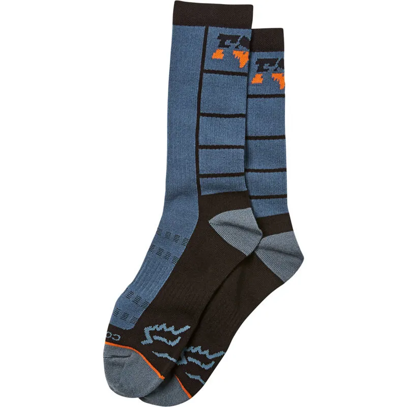 Fox Lane Splitter Crew Sock - Riding or Casual Sock - Blue Steel